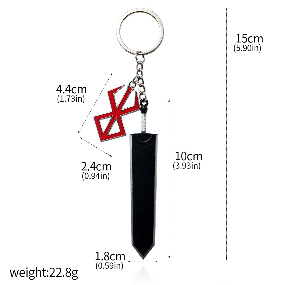 Guts Dragon Slashing Keychain Sword