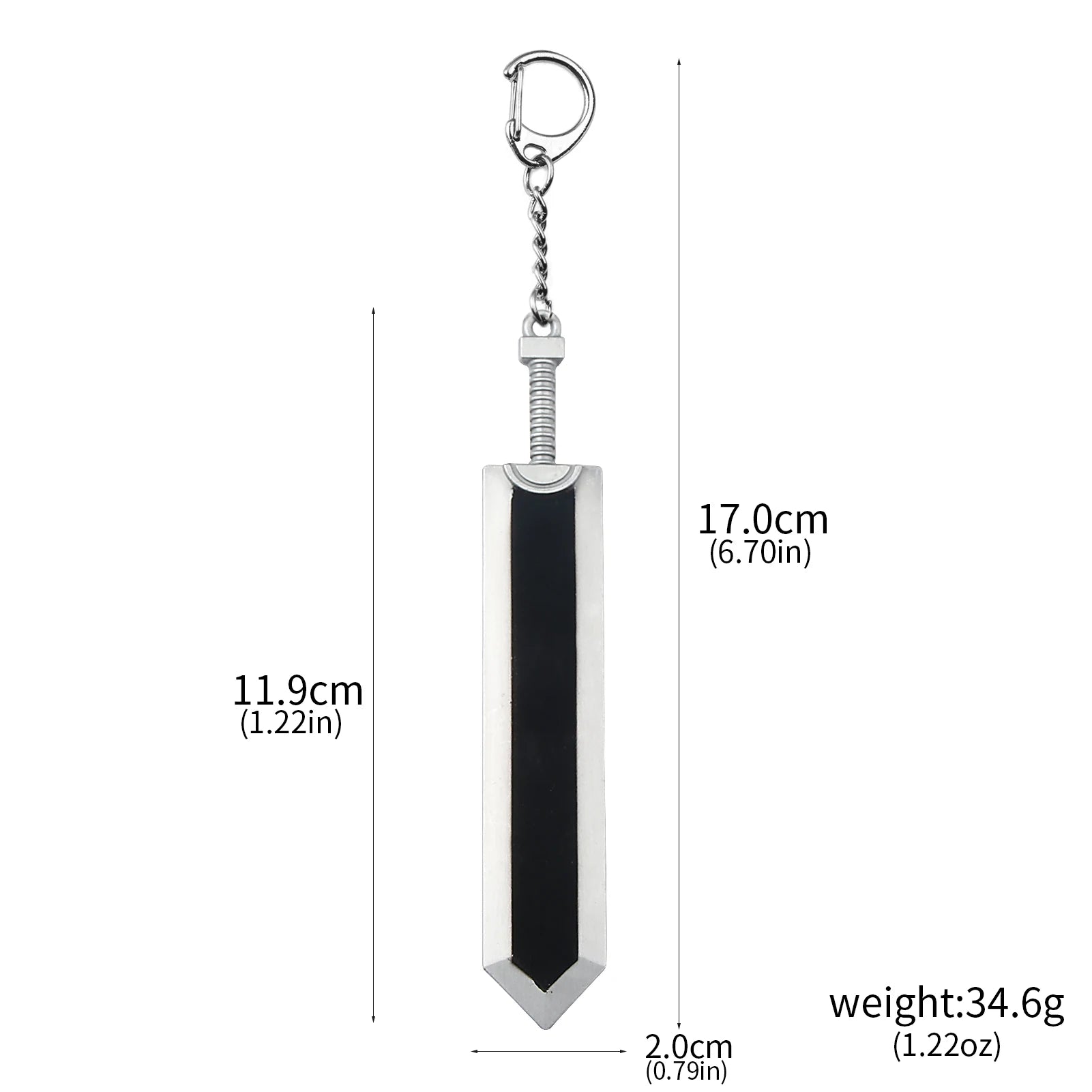 Guts Dragon Slashing Keychain Sword