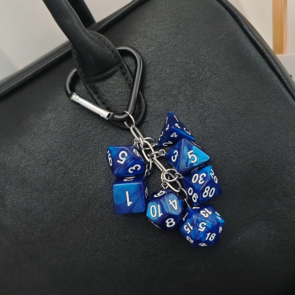 Las Vegas Dice Keychain – Black Eight Fruit Machine Poker Pendant