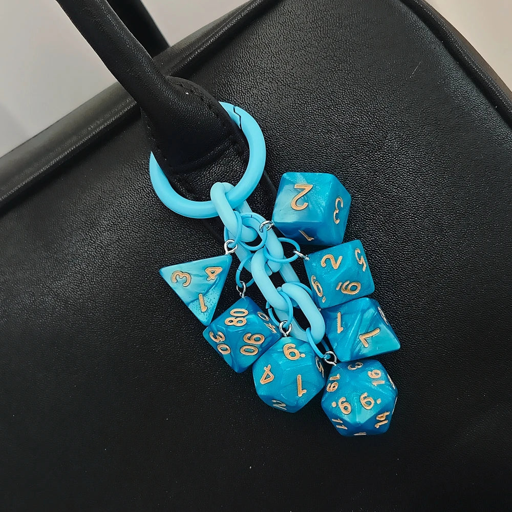 Las Vegas Dice Keychain – Black Eight Fruit Machine Poker Pendant