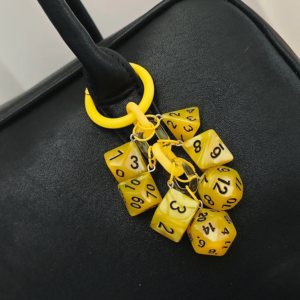 Las Vegas Dice Keychain – Black Eight Fruit Machine Poker Pendant