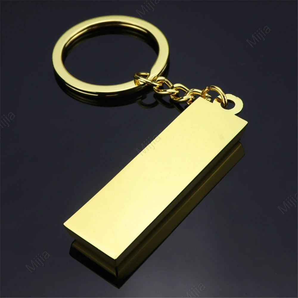 Gold Bar Keychain – Luxury Faux Ingot Key Ring