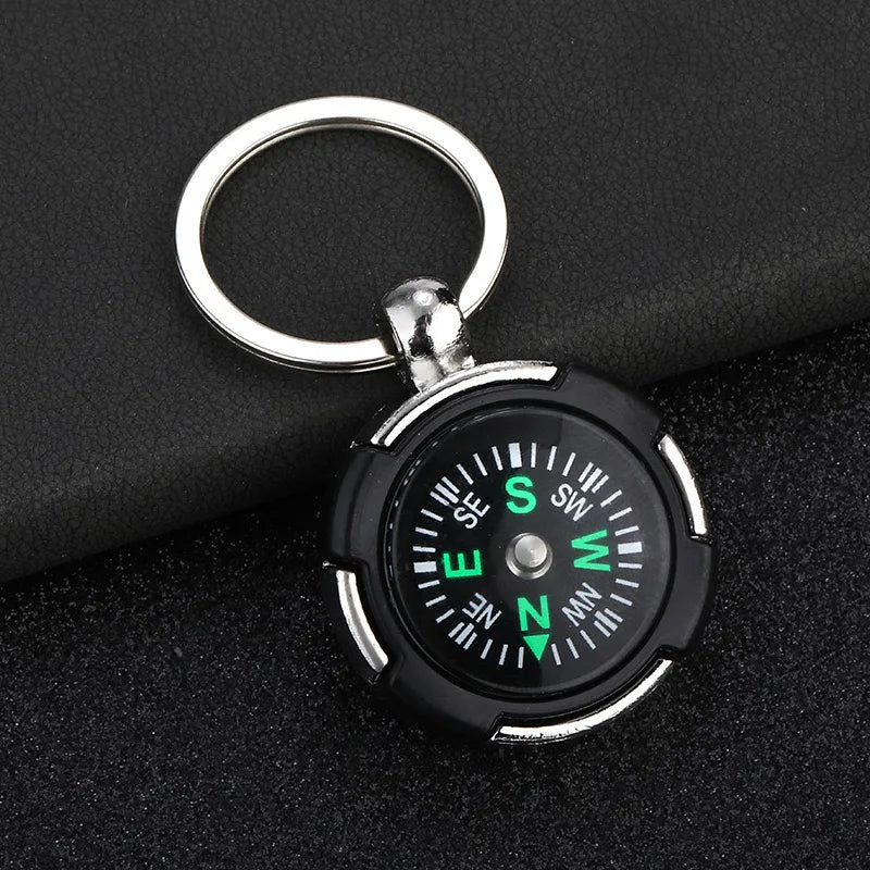 Outdoor Survival Compass Keychain